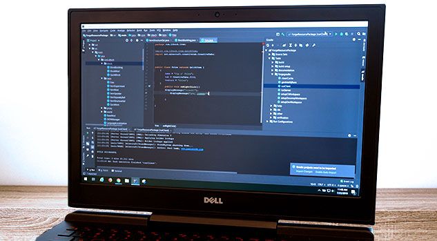laptop screen with java code