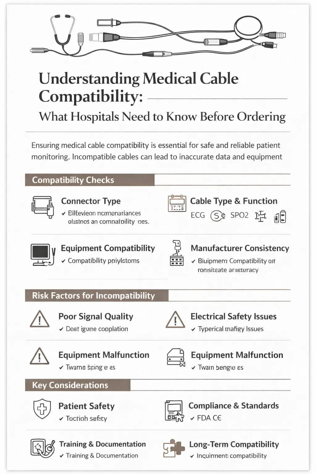 Understanding Medical Cable Compatibility: What Hospitals Need to Know Before Ordering