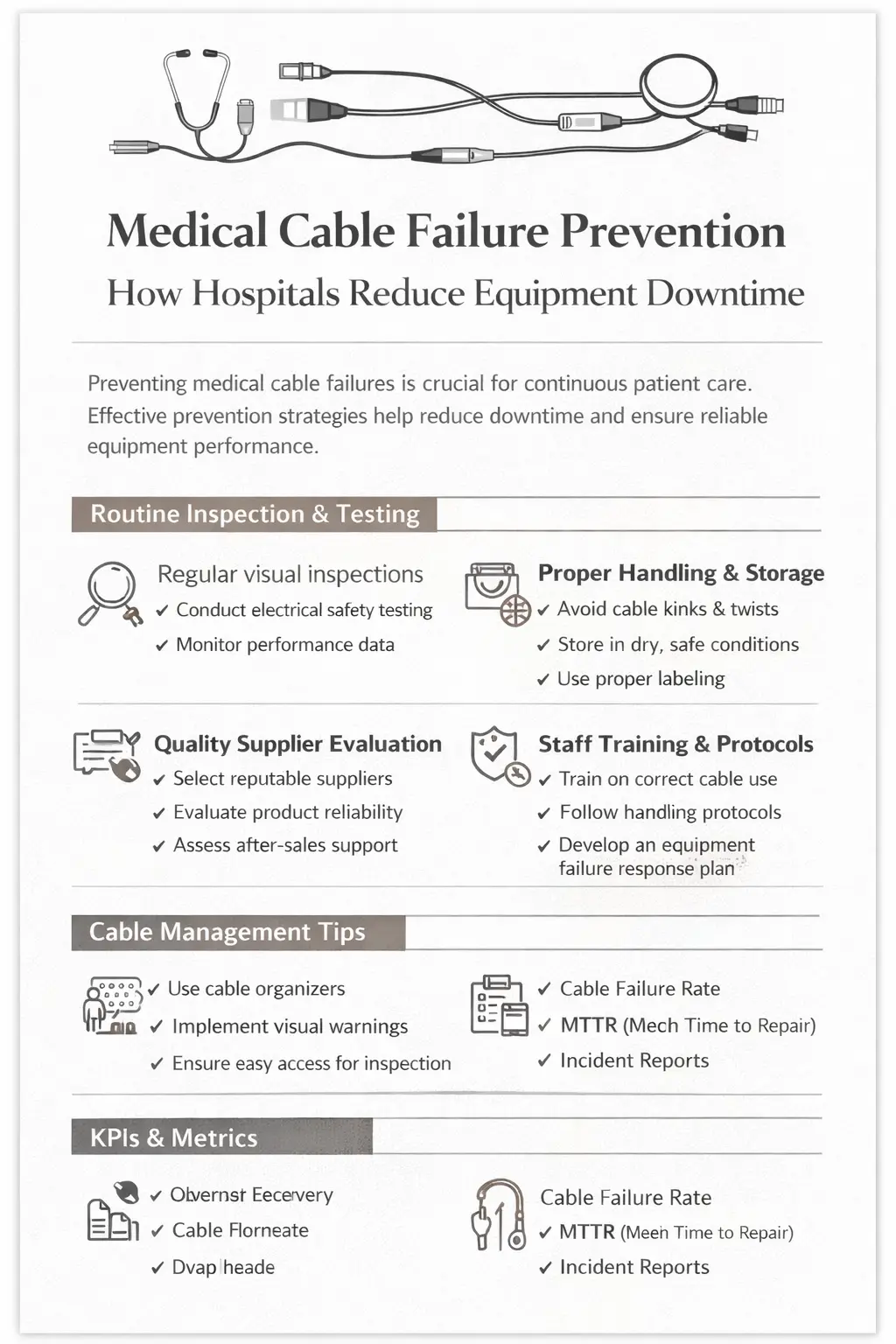Medical Cable Failure Prevention: How Hospitals Reduce Equipment Downtime
