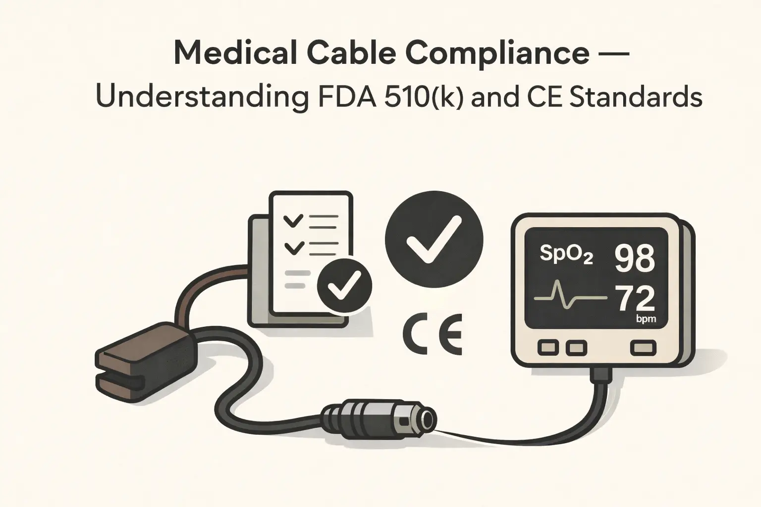 Medical Cable Compliance — Understanding FDA 510(k) and CE Standards