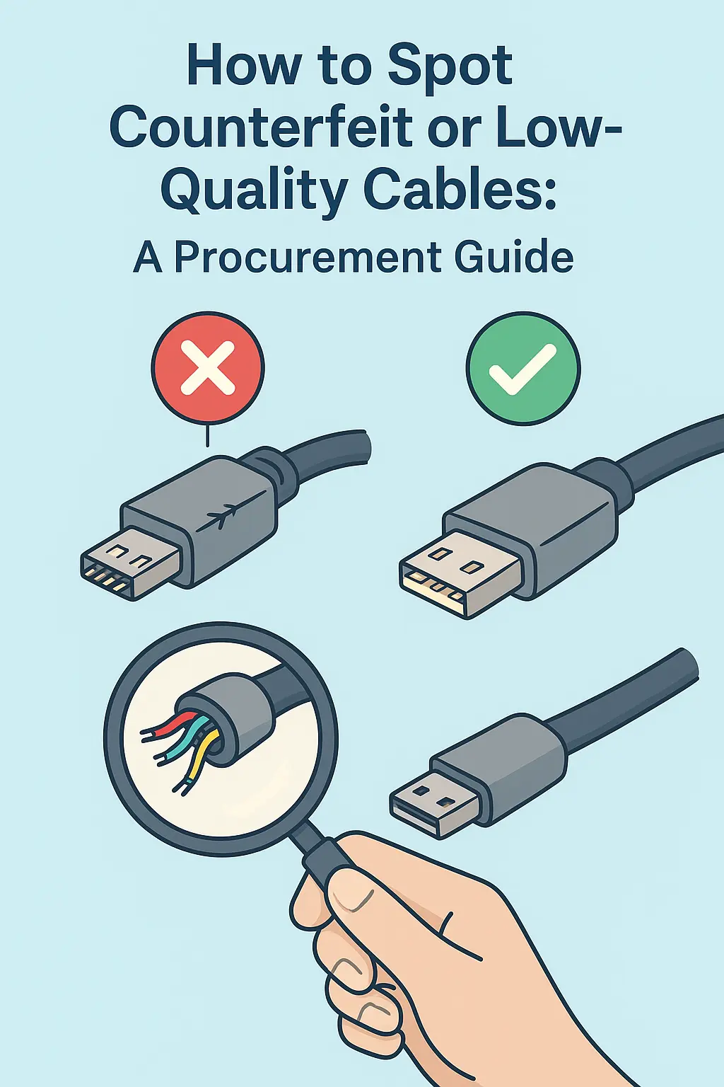 How to Spot Counterfeit or Low-Quality Cables: A Procurement Guide