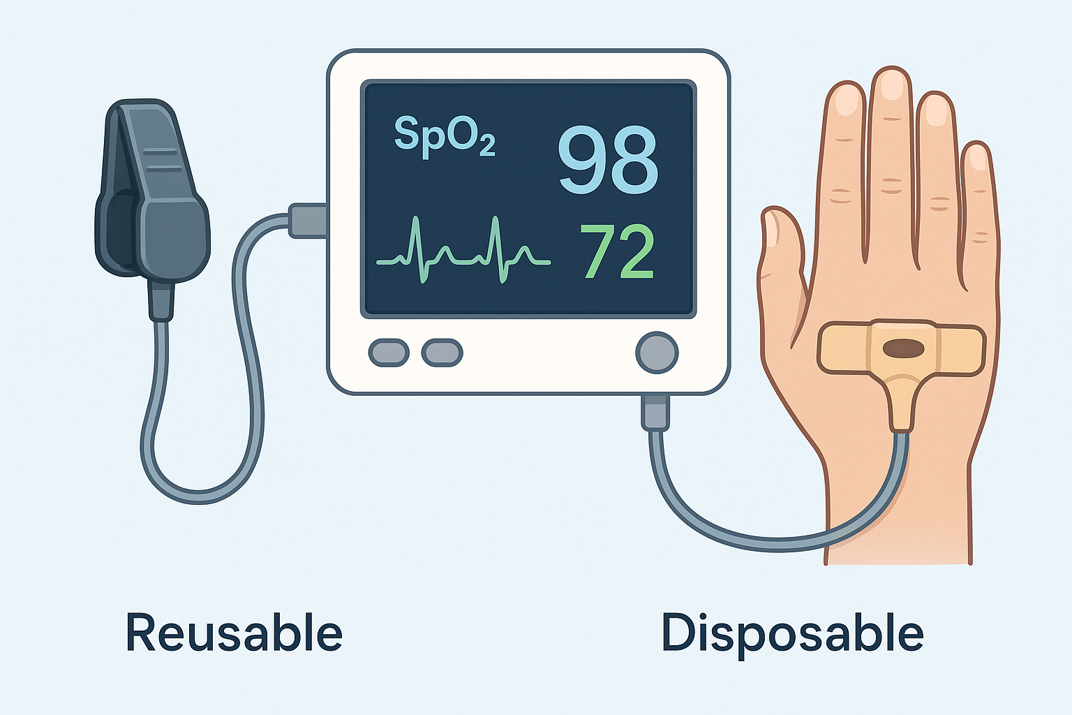 Reusable vs Disposable SpO₂ Sensors: What's Right for Your Unit?