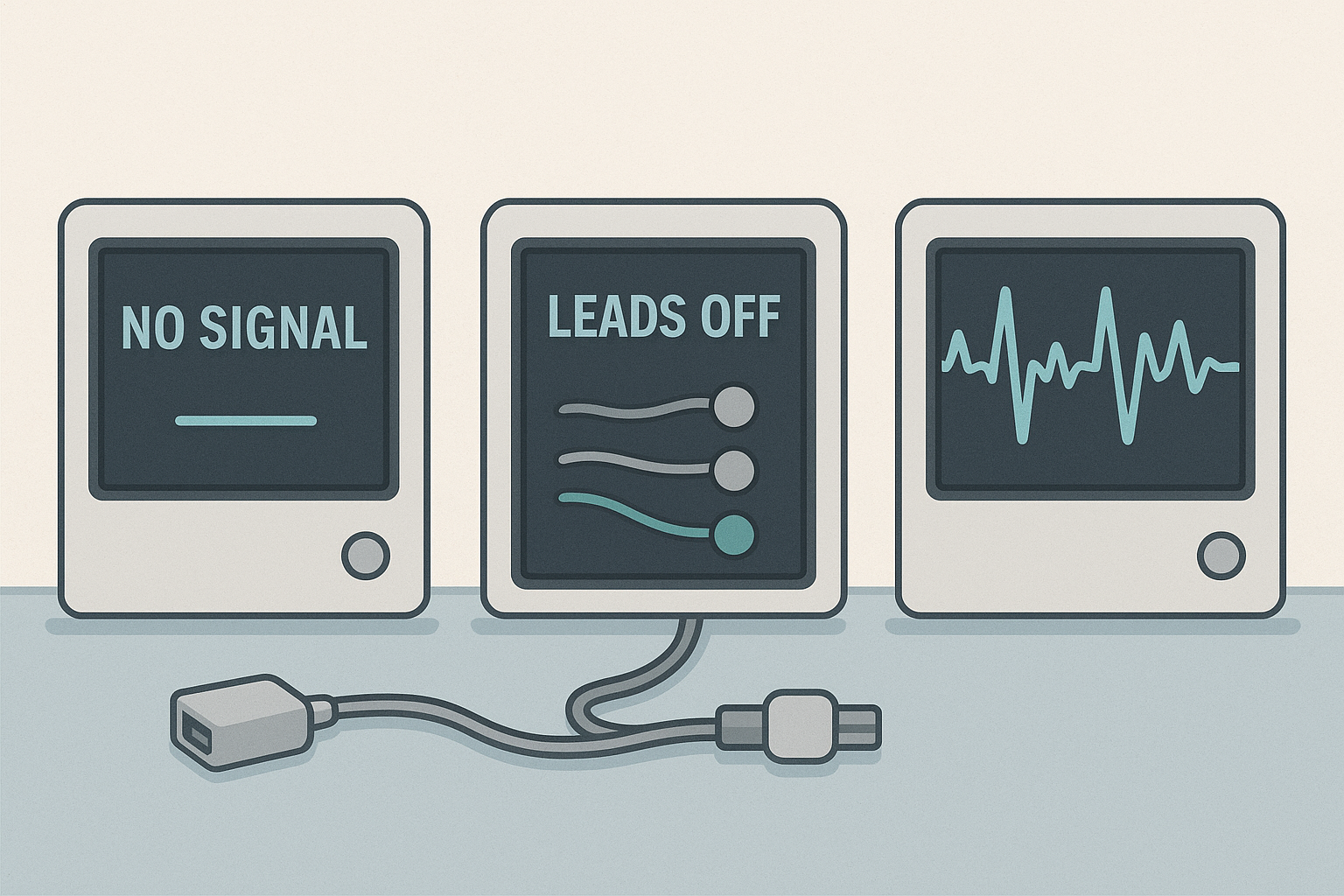 "No Signal," "Leads OFF," or Noisy Traces? A Clinician's Playbook for Fast Signal Recovery