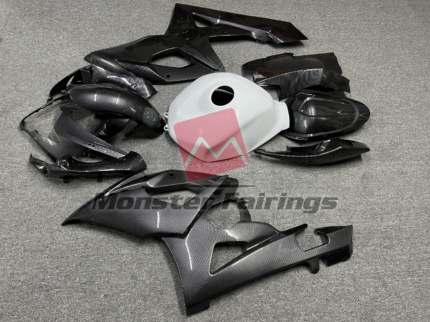Carbon Fiber Style w/ Gloss White - GSXR 1000 05-06