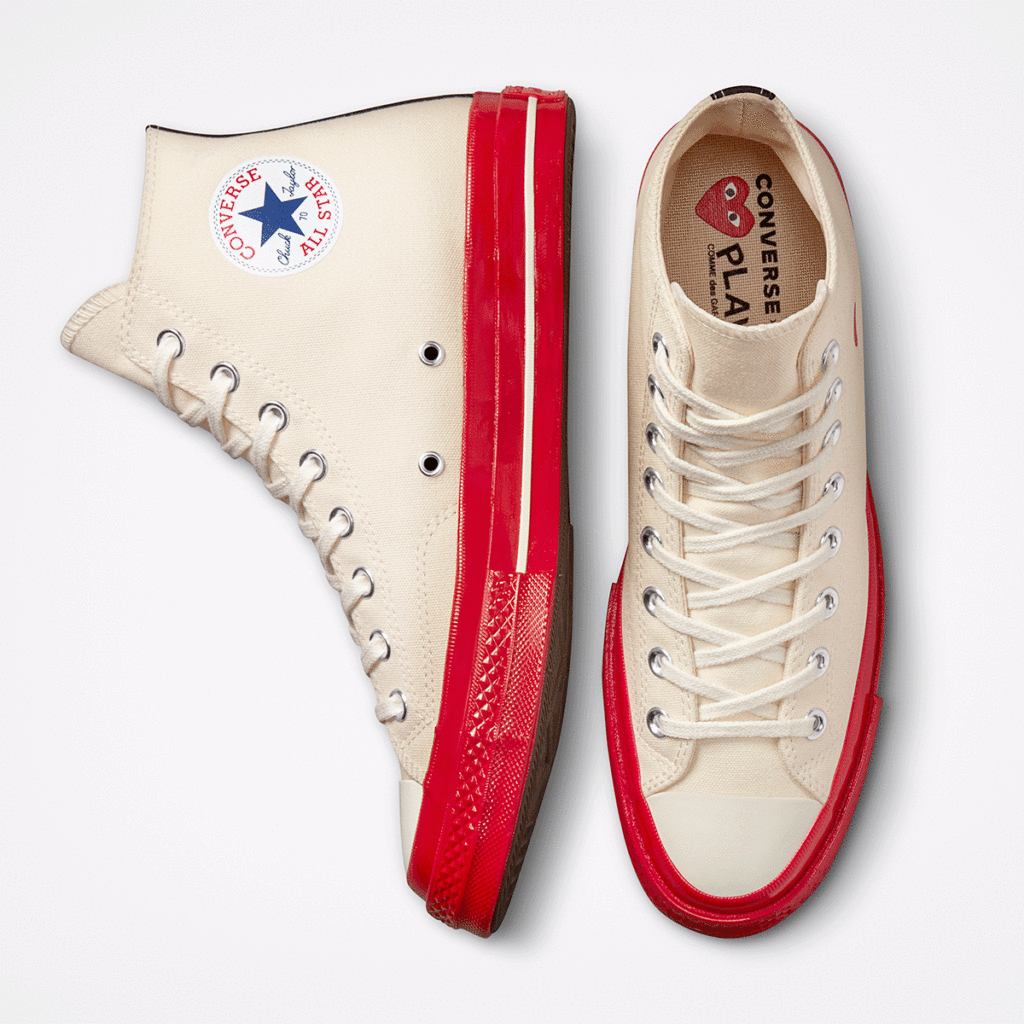 CONVERSE x COMME DES GARÇONS PLAY 7 Converse y Comme des Garcons blancos bota