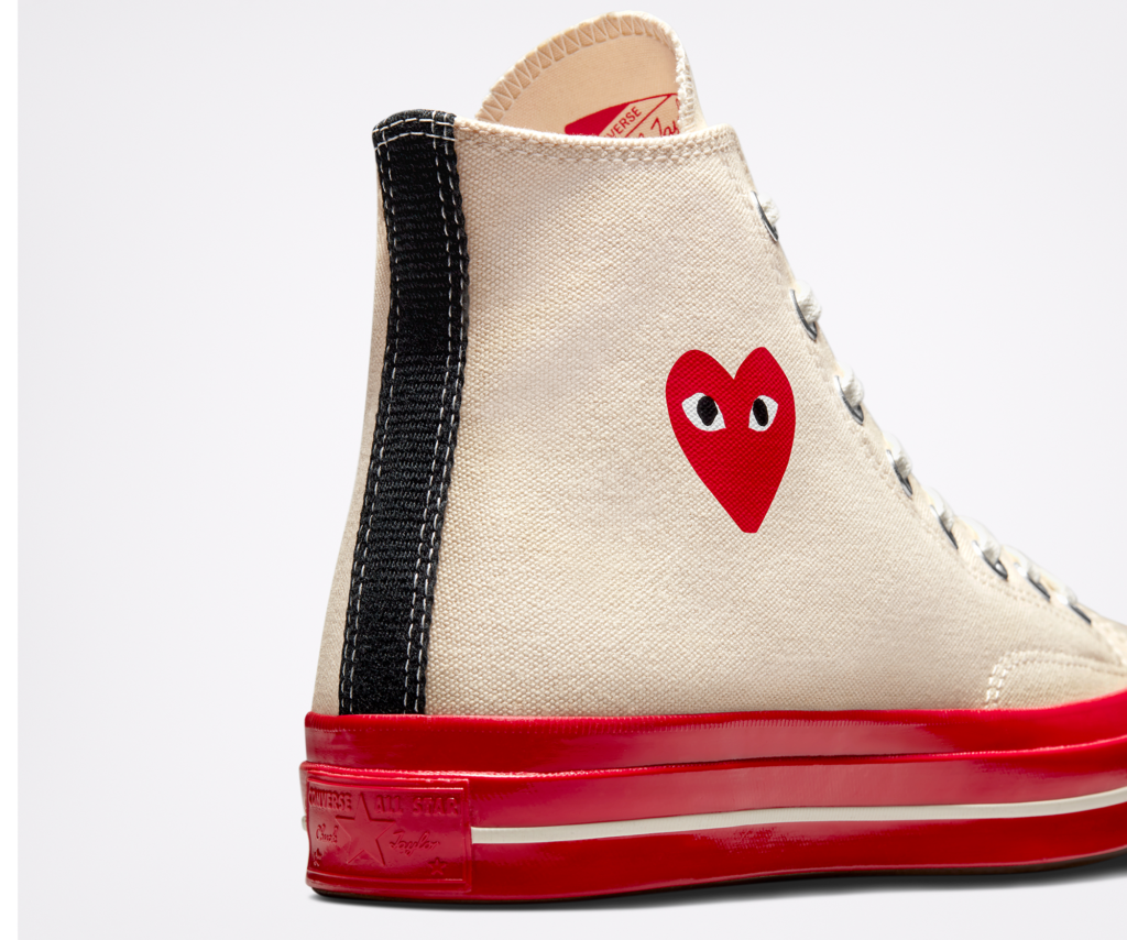 CONVERSE x COMME DES GARÇONS PLAY 6 Converse y Comme des Garcons blancos bota 2