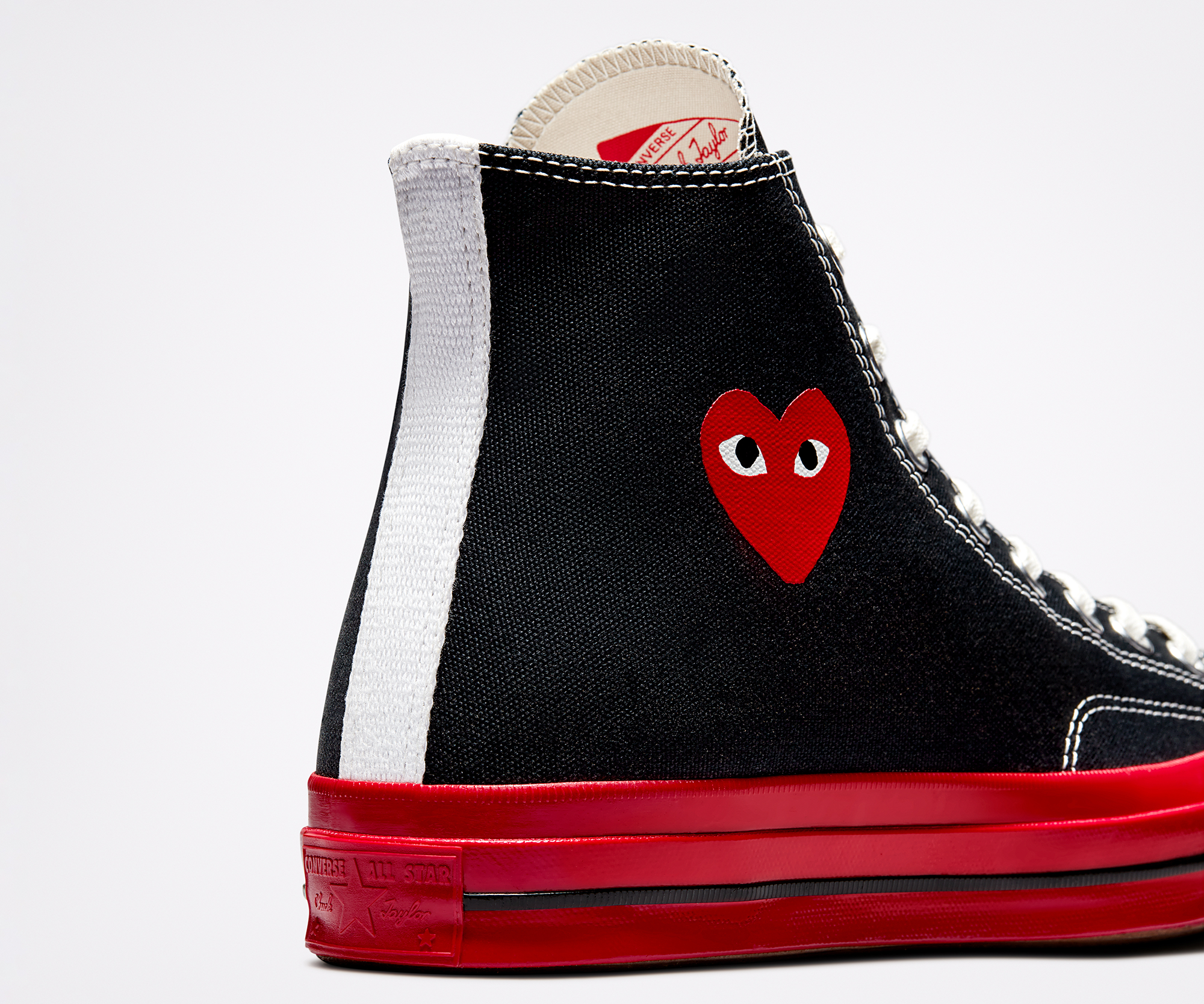 CONVERSE x COMME DES GARÇONS PLAY 3 Converse y Comme des Garcons negro bota
