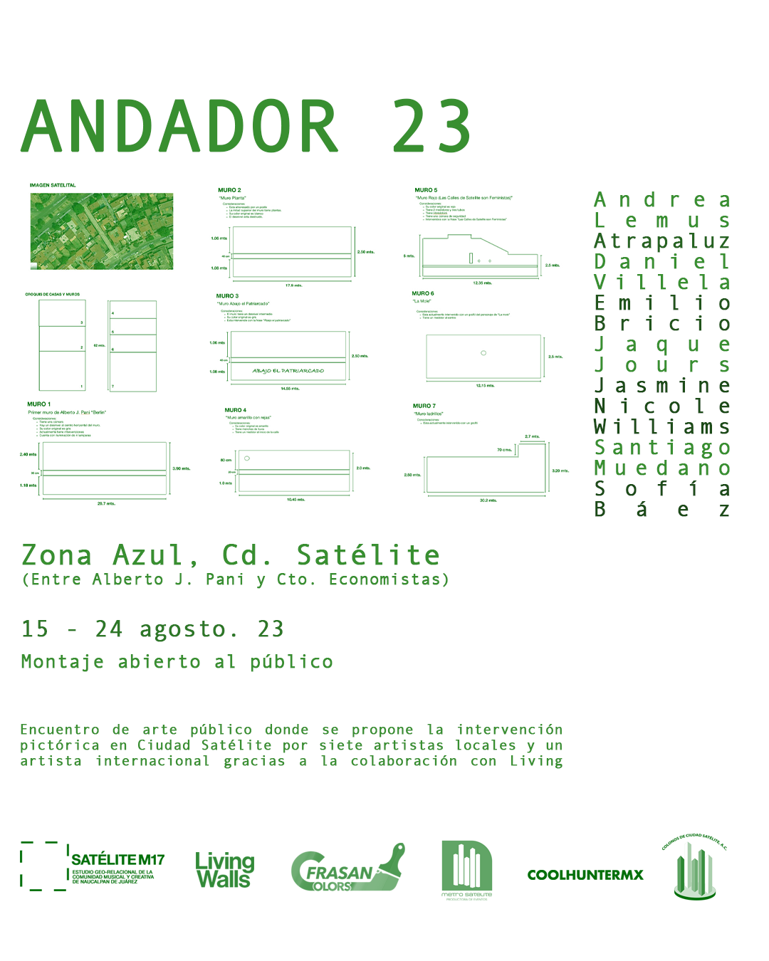Llega el festival comunitario de artes "SM172023" en Ciudad Satélite. 2 MAPLE SM172023 ANDADOR23