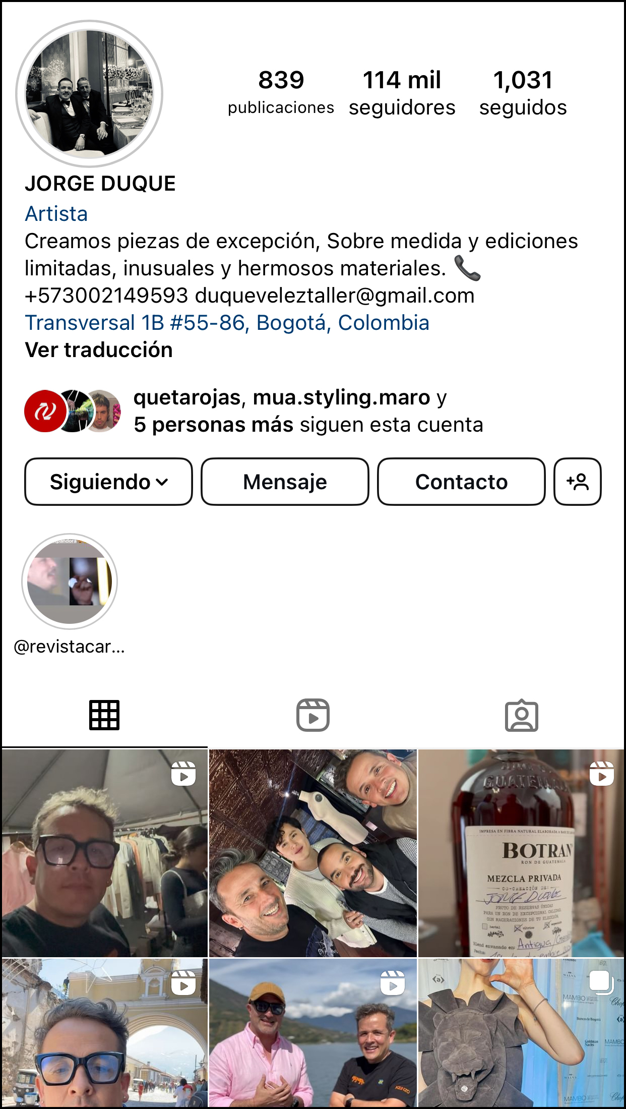 Jorge Duque en el evento Guatemalteco Semana de la Moda. 14 MAPLE JORGE DUQUE IG