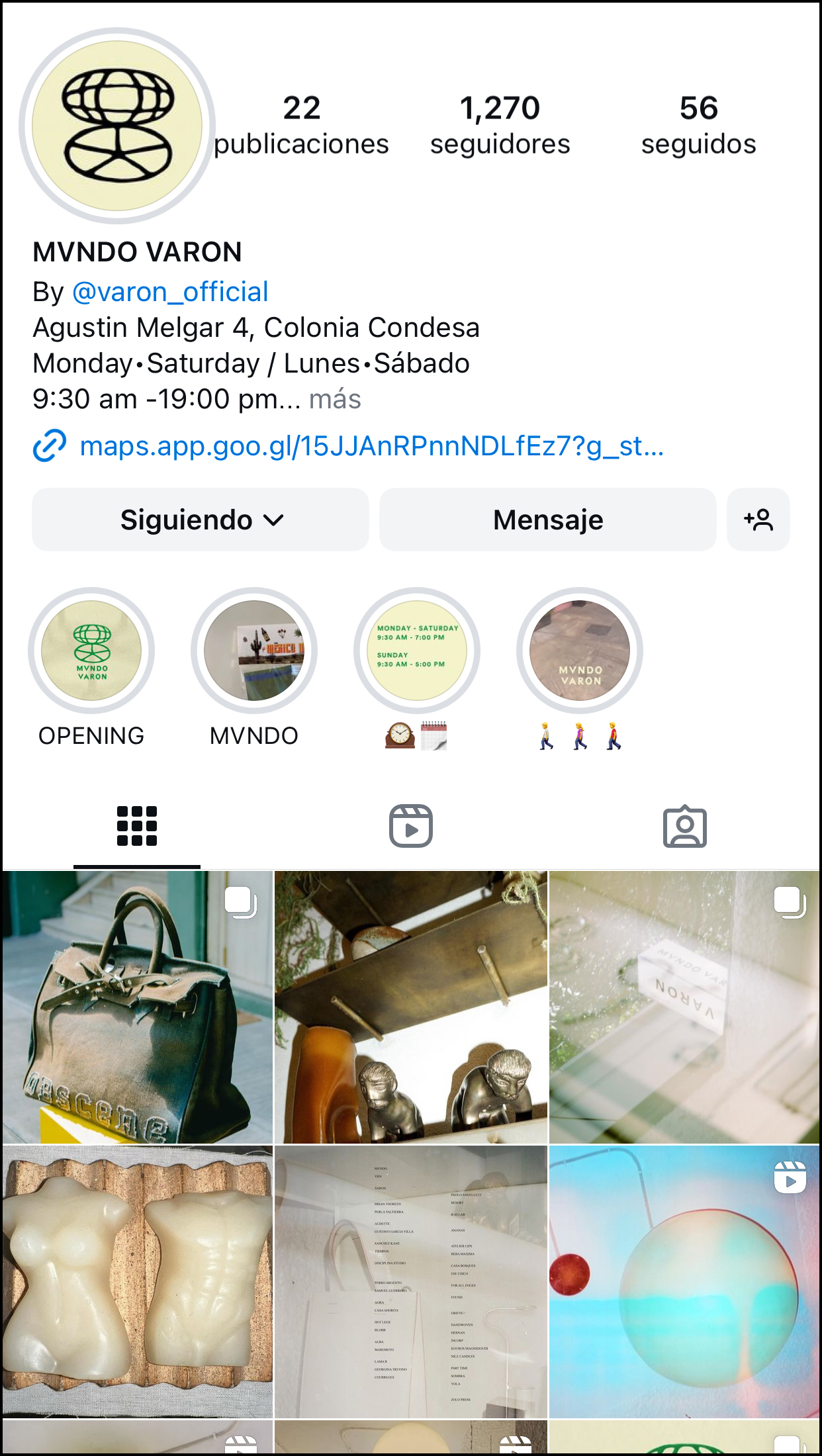 MVNDO VARON abre sus puertas en Ciudad de México. MAPLE MVNDO VARON IG