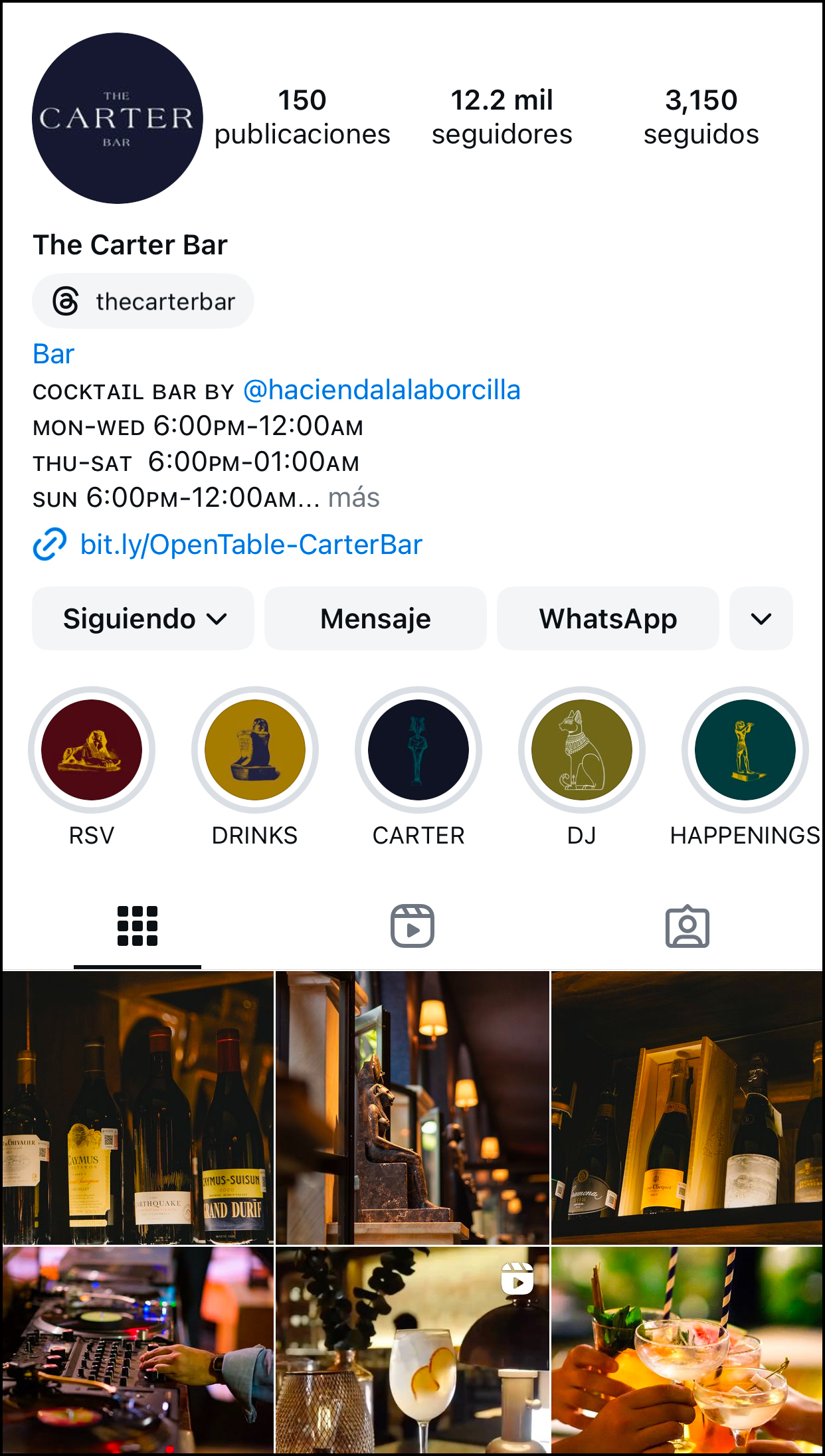 The Carter Bar: Lo mejor de la gastronomía líquida en un spot único. maple the carter bar ig