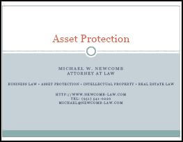 The Masters Weekend™ – Asset Protection