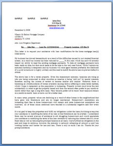 Sample Loan Modification Letter