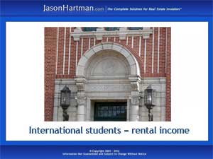 International Students:  Another Rental Opportunity