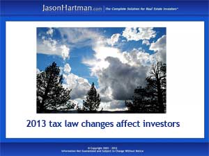 New Tax Laws Affect Investors