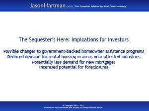 The Sequester: Implications for Investors?