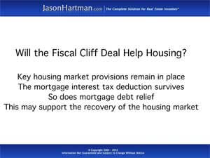 The Fiscal Cliff Deal: Helping the Housing Recovery?