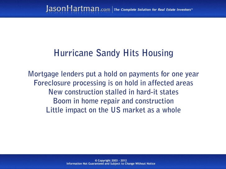Hurrican Sandy’s Impact on the Housing Market
