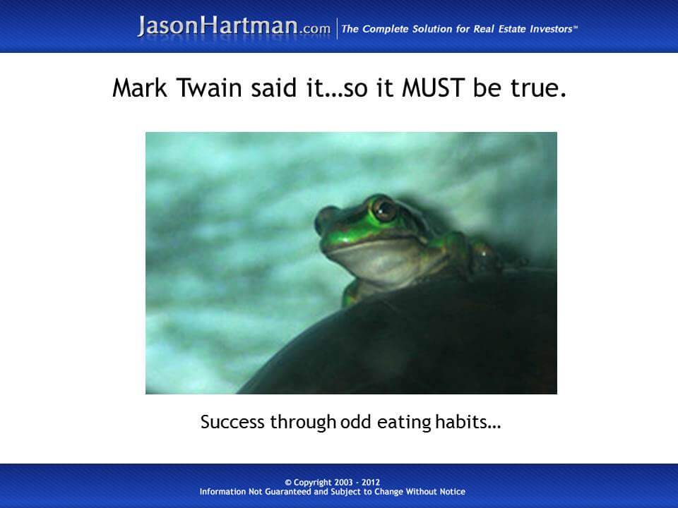 The Wisdom of Mark Twain: Frogs for Breakfast