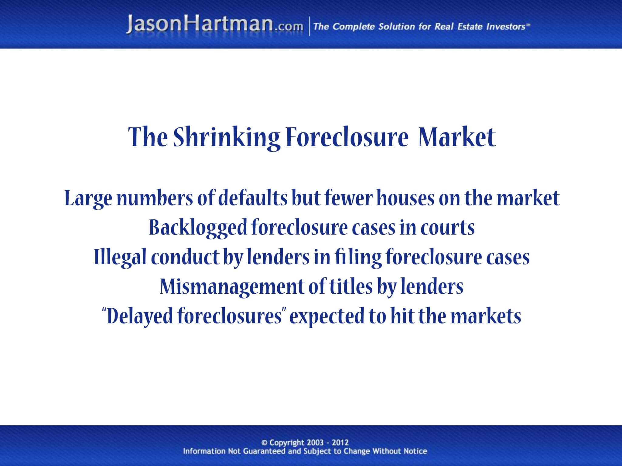 The New Housing Shortage: A Drop in Foreclosures