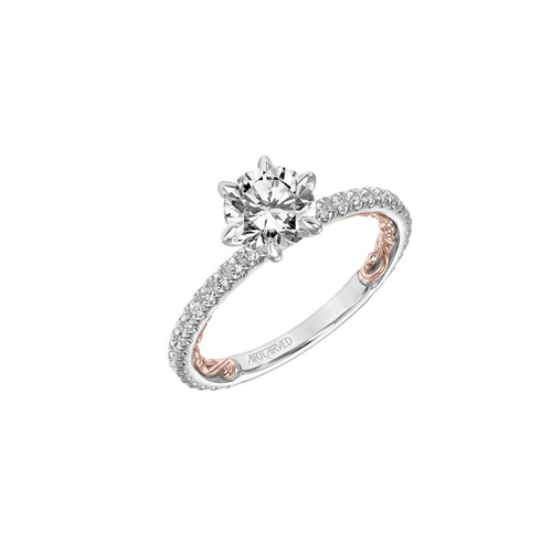 Artcarved Lara Lyric Engagement Ring 31-V909ERW-E