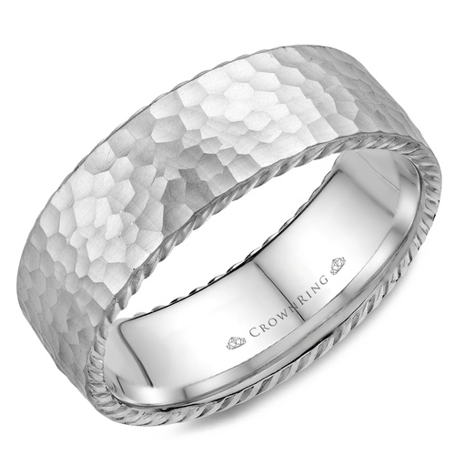 CrownRing Carved Wedding Band WB-004R8W