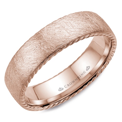 CrownRing Carved Wedding Band WB-7000 | Michael Agnello Jewelers