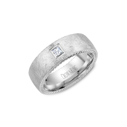 CrownRing Diamond Wedding Band WB-013RD8W