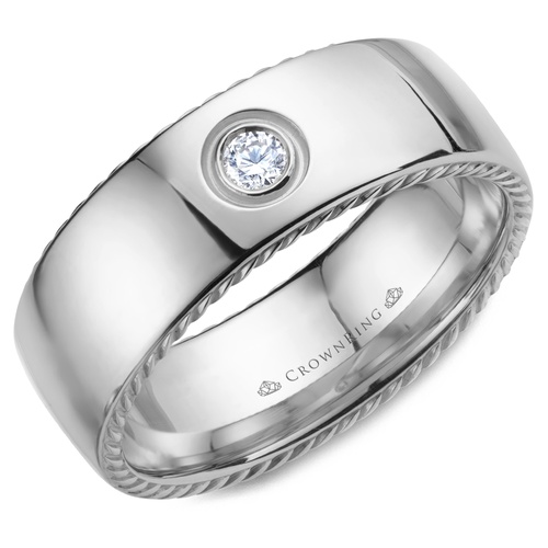 CrownRing Diamond Wedding Band WB-016RD8W