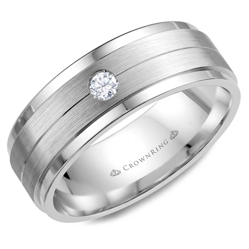 CrownRing Diamond Wedding Band WB-7108SP