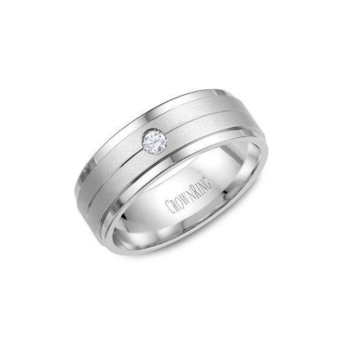 CrownRing Diamond Wedding Band WB-7108SP