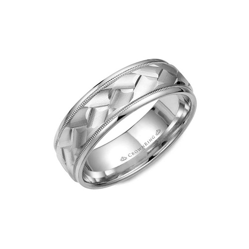 CrownRing Carved Wedding Band WB-9098