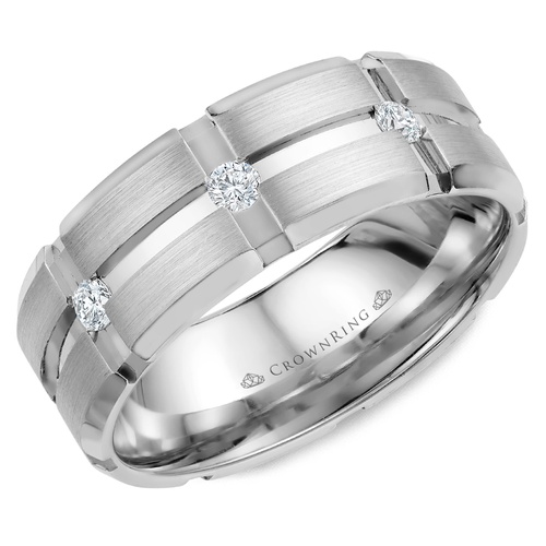 CrownRing Diamond Wedding Band WB-9114