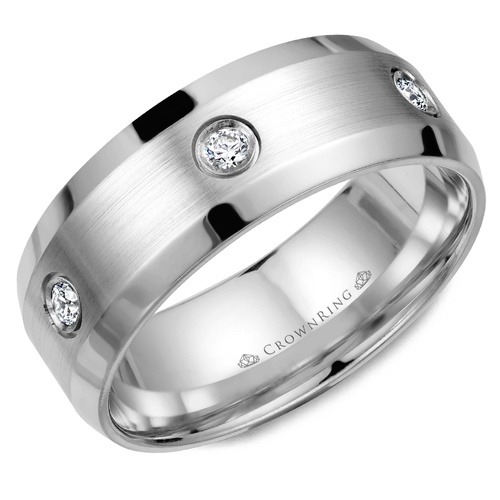 CrownRing Diamond Wedding Band WB-9616