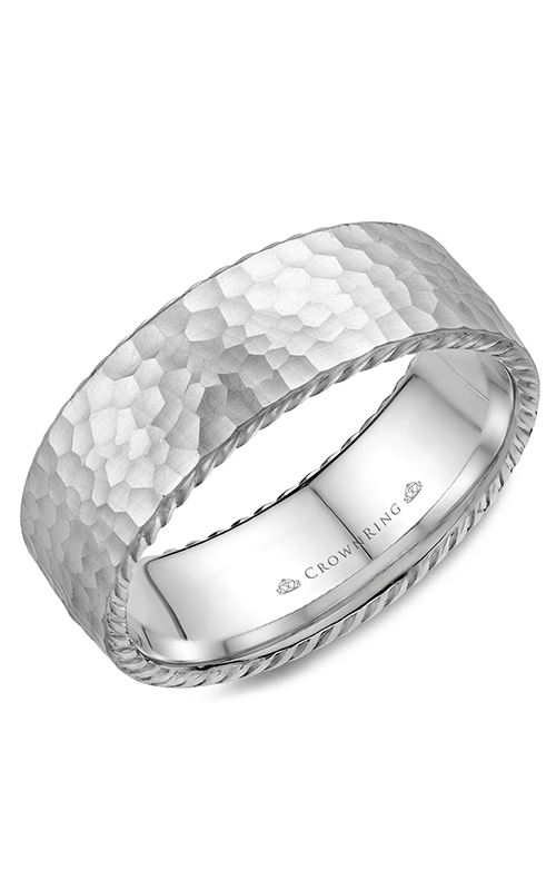 CrownRing Carved Wedding Band WB-004R8W