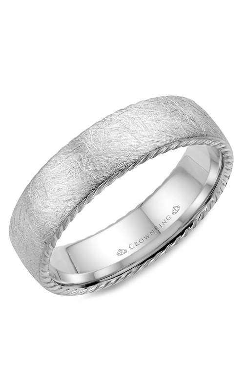 Crown Ring Carved Wedding Band WB-006R6W