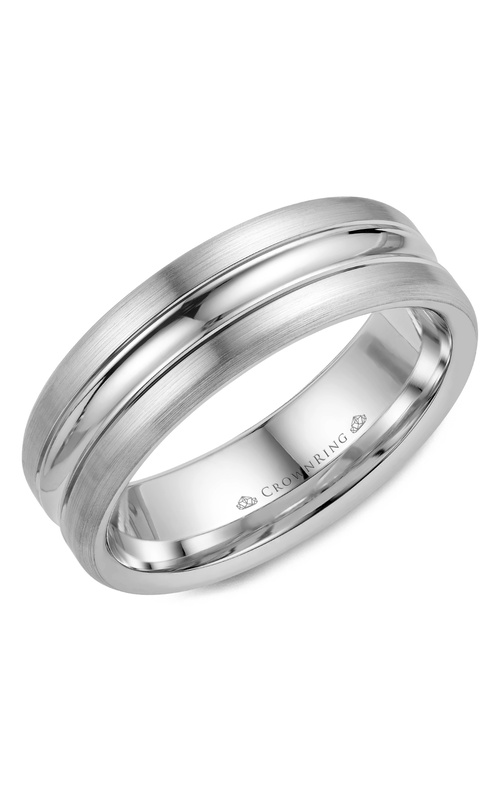 Crown Ring Carved Wedding Band WB-023C7W