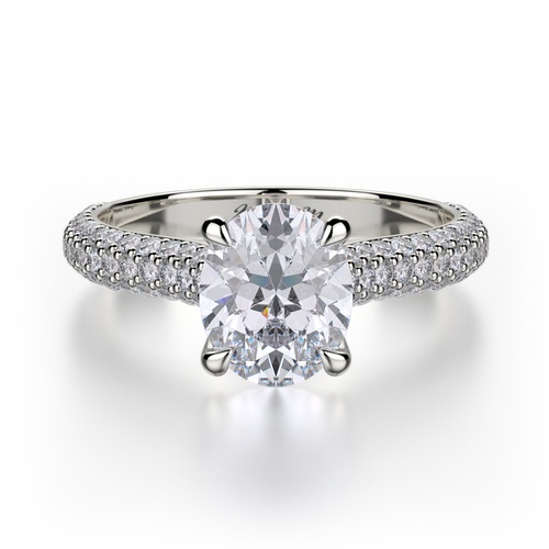 Michael M Crown Engagement Ring R708-2