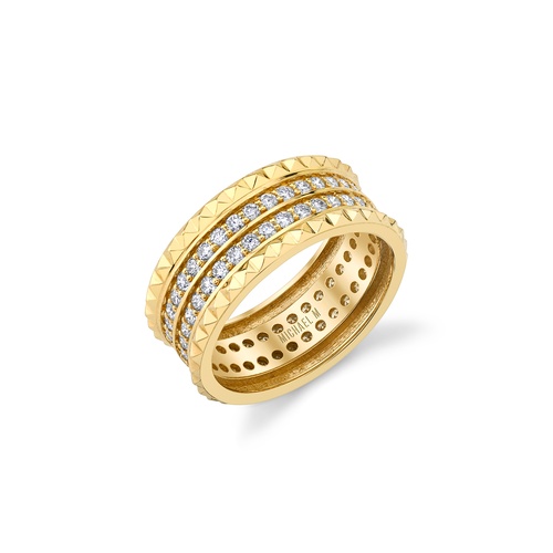 Michael M Tetra Wedding Band B362