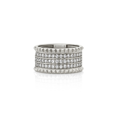 Michael M Tetra Wedding Band B363