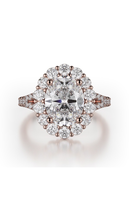 Michael M Defined Halo Oval Engagement Ring R779-2.5