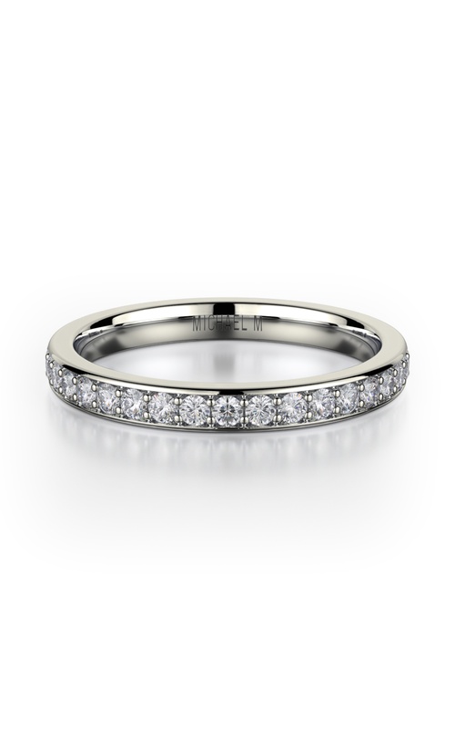 Michael M   18K White Gold Wedding Band R324B