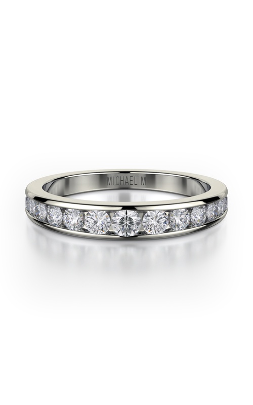 Michael M   18K White Gold Wedding Band R417B