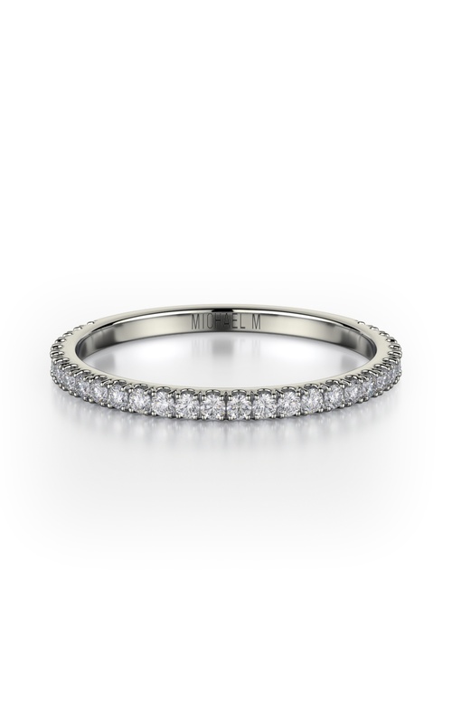Michael M   18K White Gold Wedding Band R715B