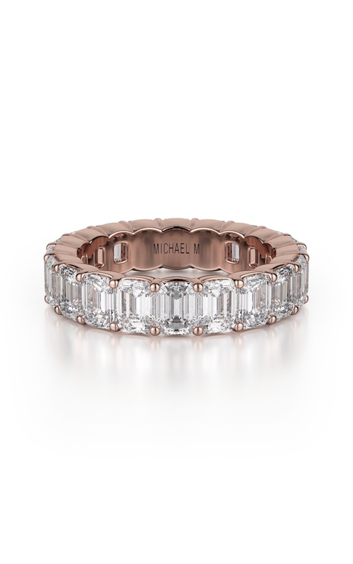 Michael M Crown  18K Rose Gold Wedding Band B330
