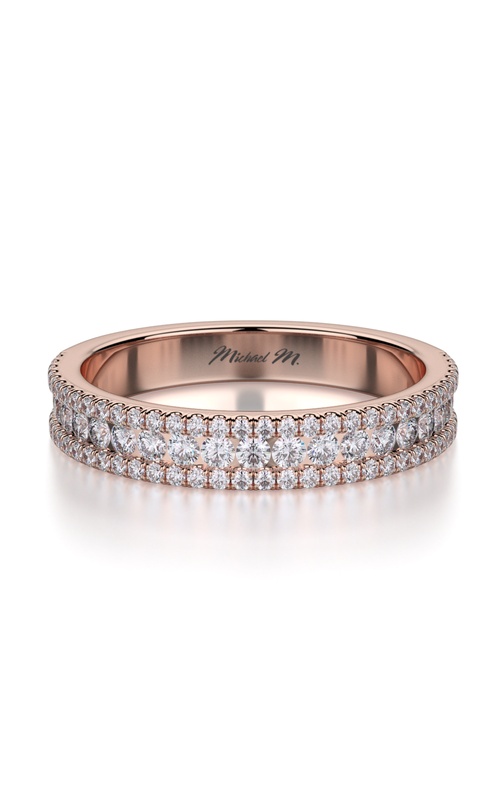 Michael M   18K Rose Gold Wedding Band R396SB