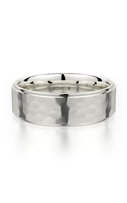 Michael M   18K White Gold Wedding Band MB113