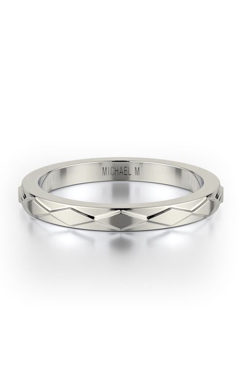 Michael M M Metal 14K White Gold Ring B322