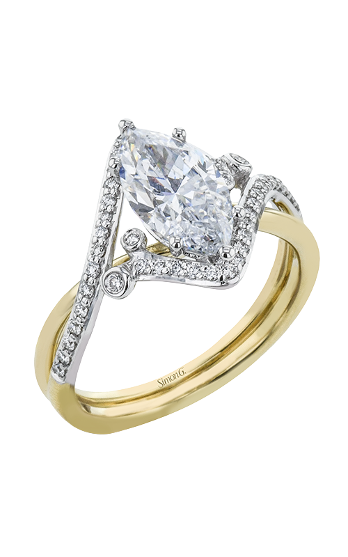 Engagement Ring – 18K Yellow Gold and 18K White Gold Marquise Not Included (Sold Separately) LR2113-MQ | Simon G.