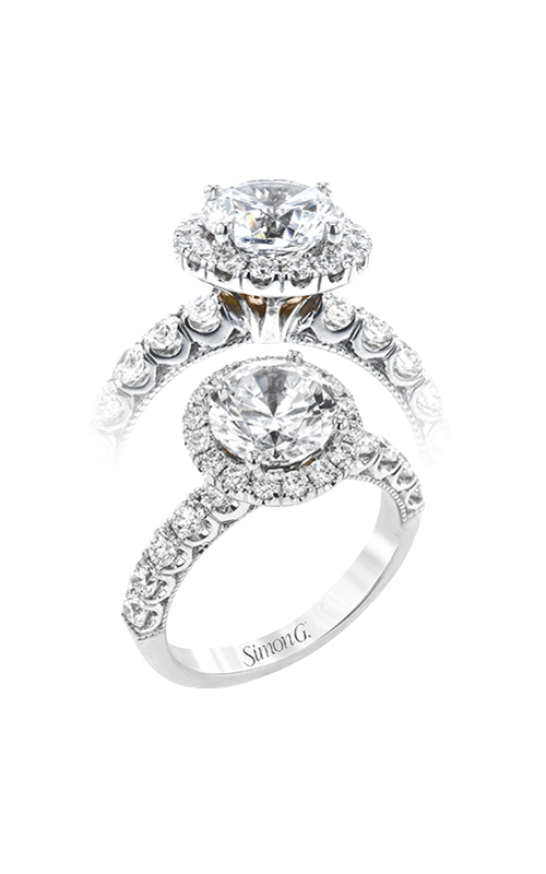 Engagement Ring – 18K White Gold and 18K Rose Gold Round Not Included (Sold Separately) LR2489 | Simon G.